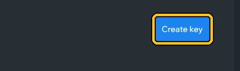 Click **Create key**.